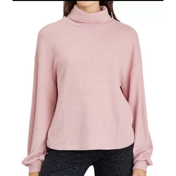 NWT Social Standard by Sanctuary Sophia Waffle Top Size M Pink - Picture 1 of 4